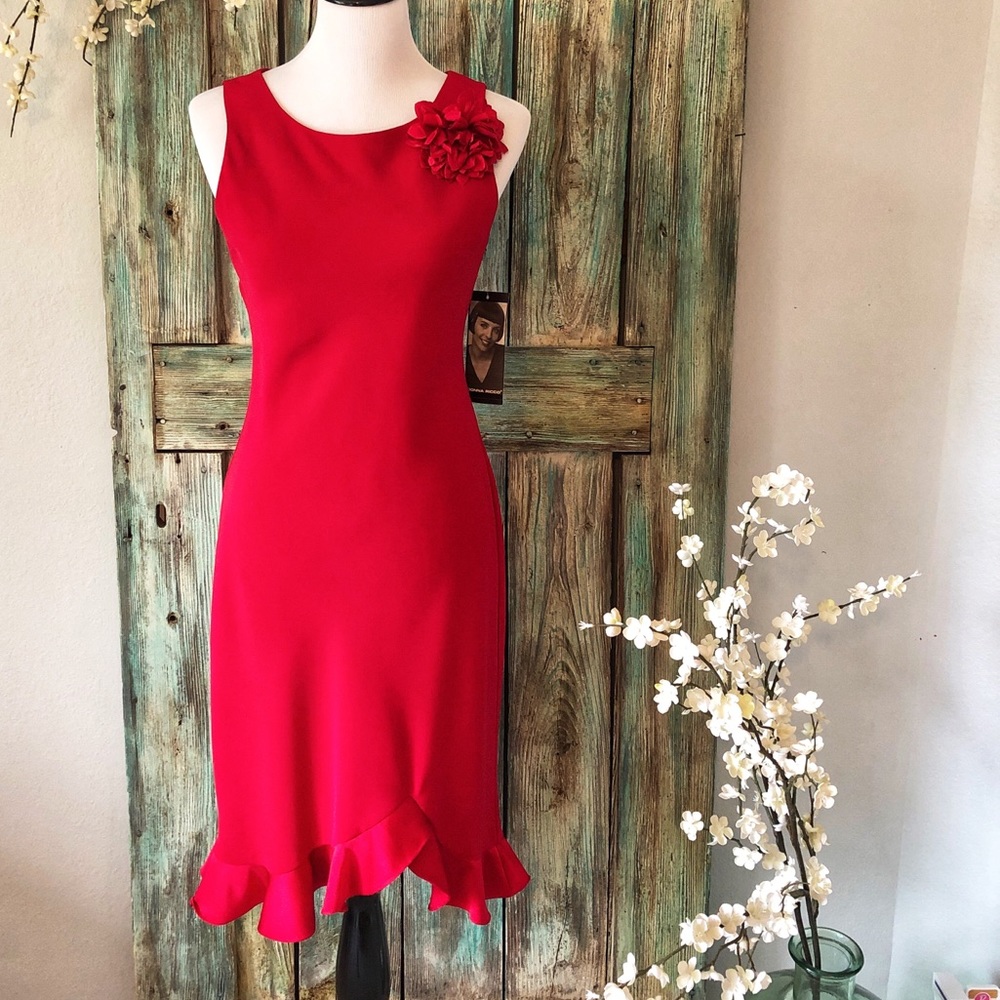🌹🌹🌹DONNA RICCO RED dress  Size 6 🌹 🌹🌹